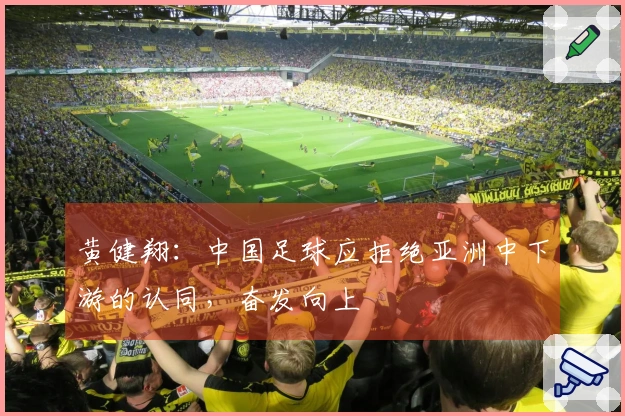 黄健翔:中国足球应拒绝亚洲中下游的认同,奋发向上